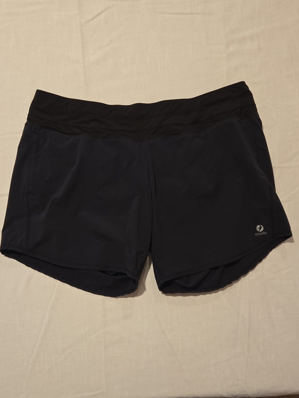 oiselle Black OG Roga Running Shorts with Wide Waistband